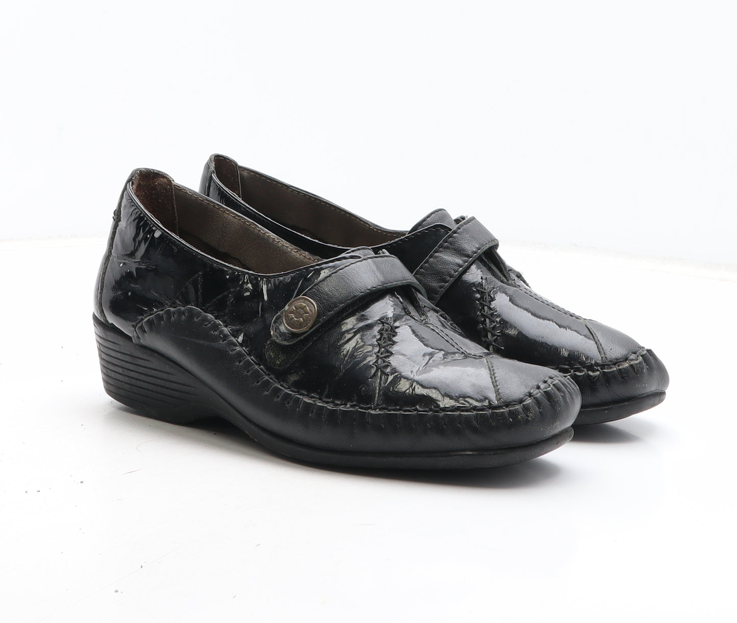 Pavers Womens Black Synthetic Slip On Casual UK