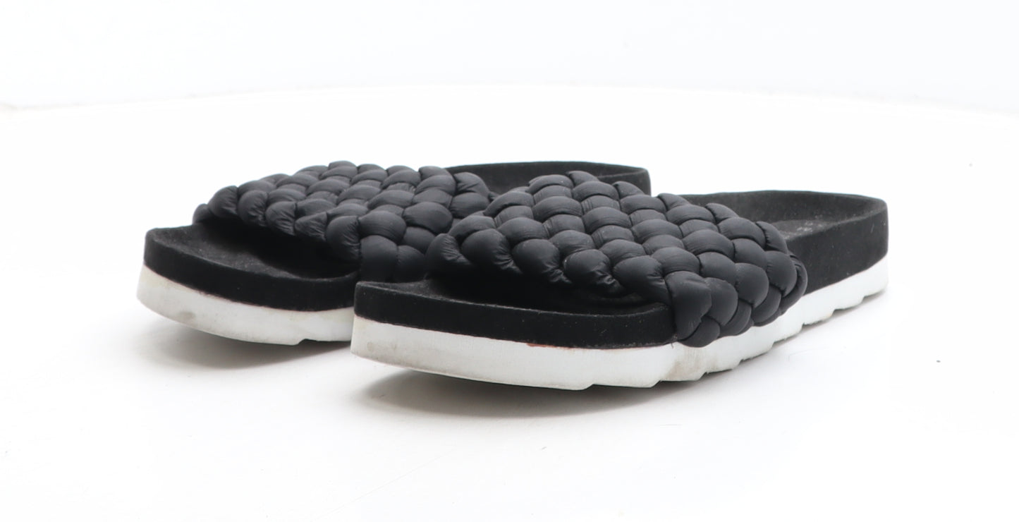 TU Womens Black Synthetic Slip On Sandal UK