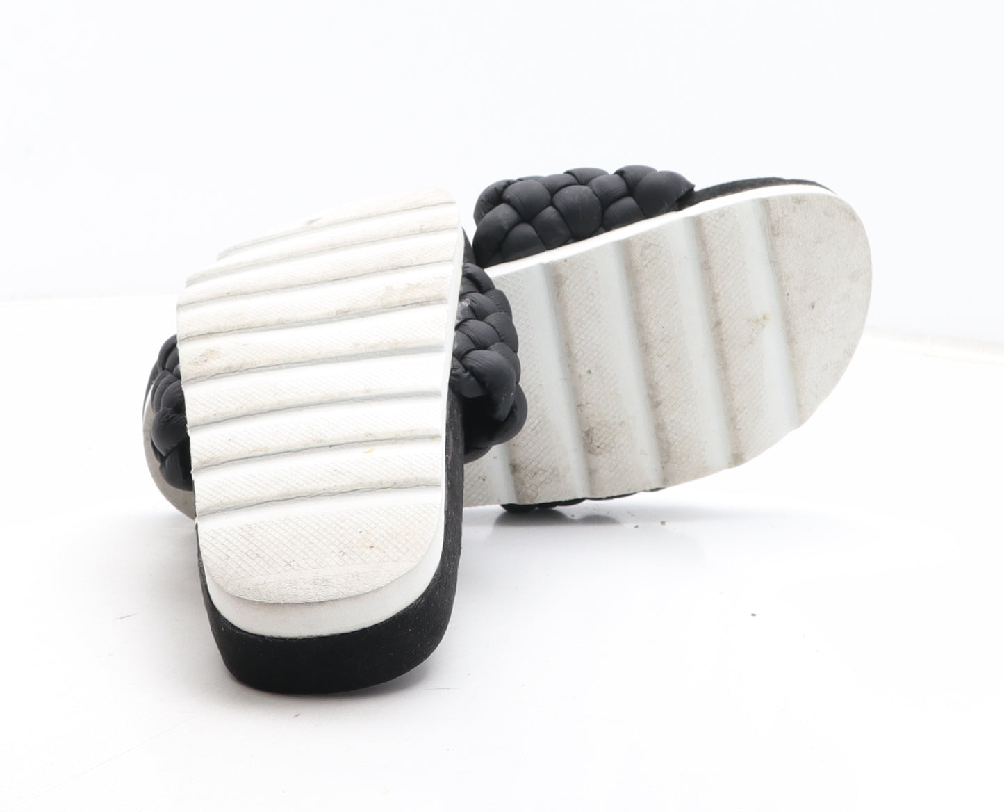 TU Womens Black Synthetic Slip On Sandal UK