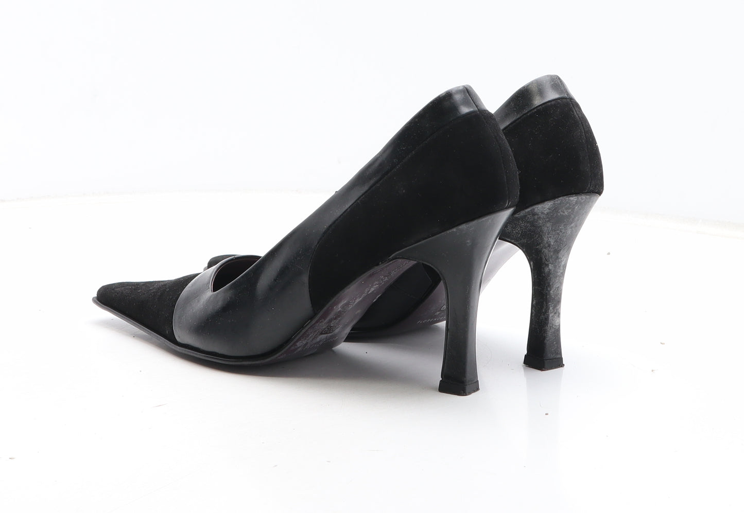 F&F Womens Black Synthetic Court Heel UK