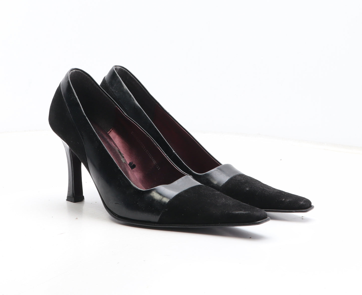 F&F Womens Black Synthetic Court Heel UK