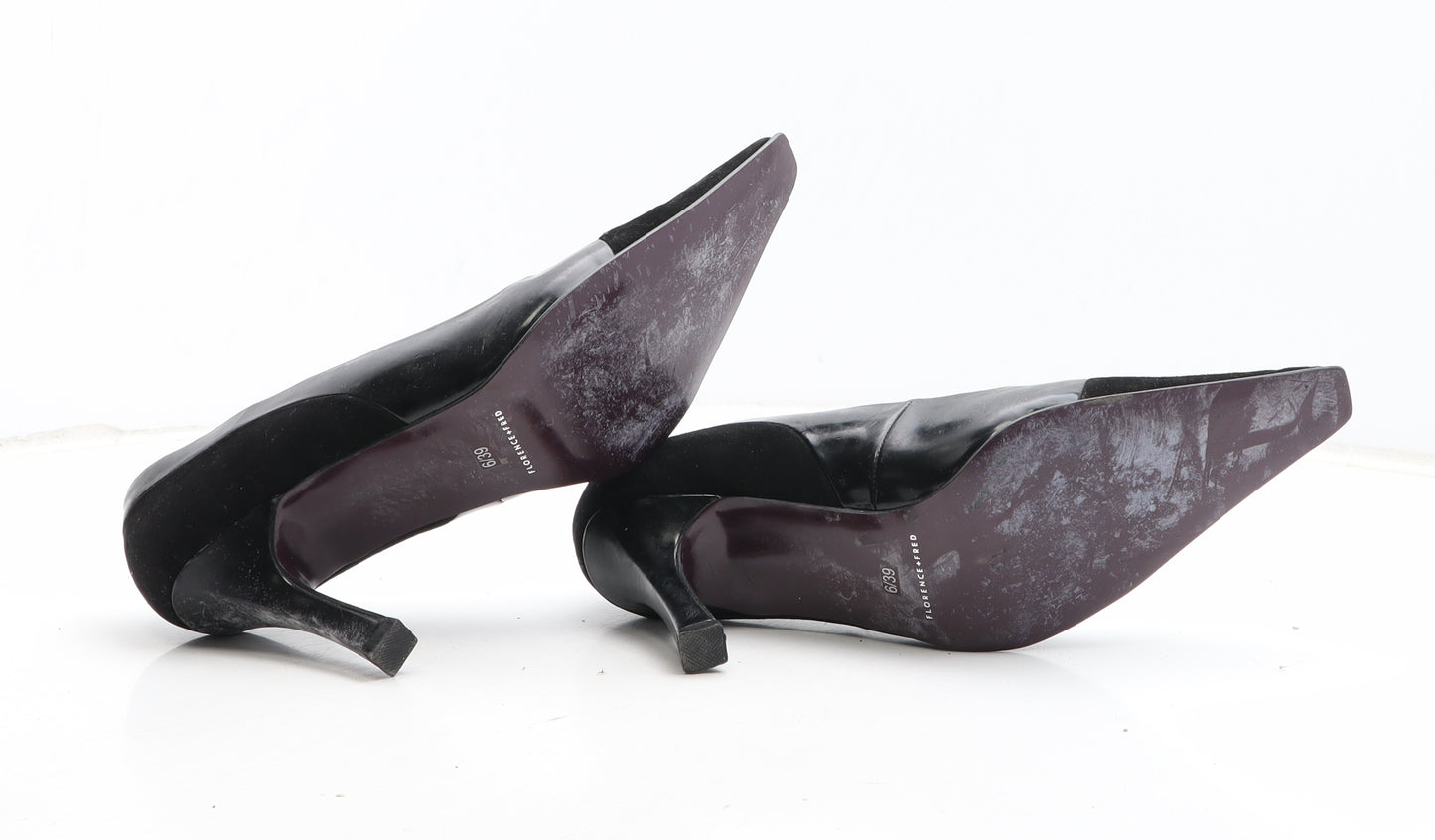 F&F Womens Black Synthetic Court Heel UK