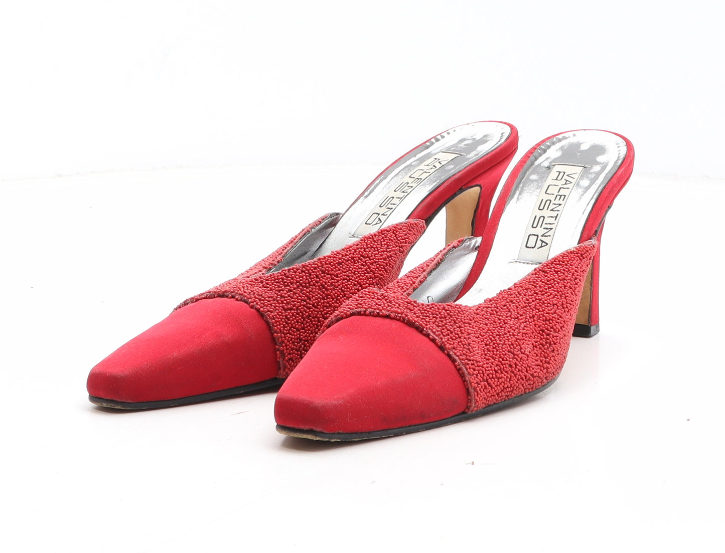 Valentina Russo Womens Black Synthetic Mule Heel UK