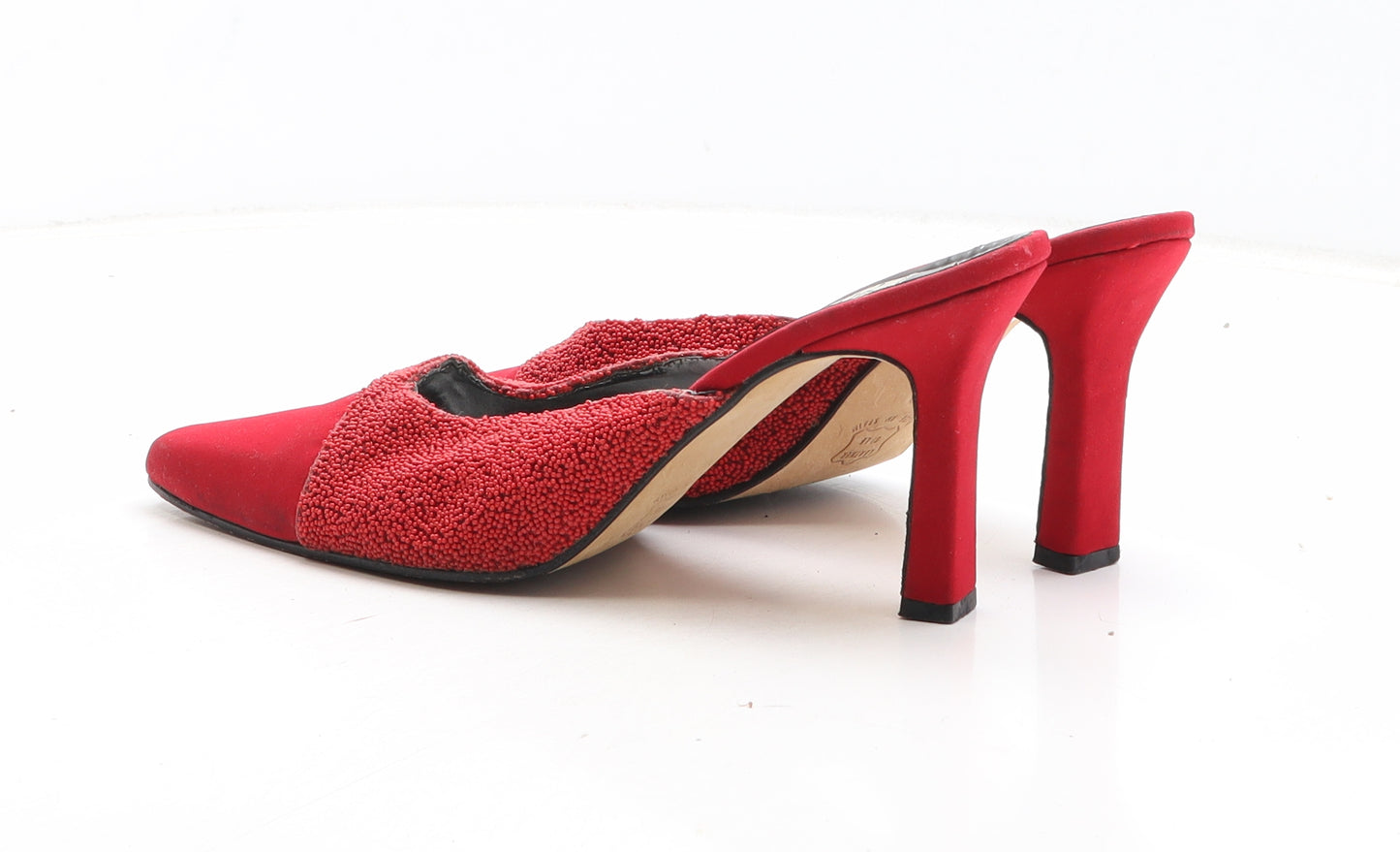 Valentina Russo Womens Black Synthetic Mule Heel UK