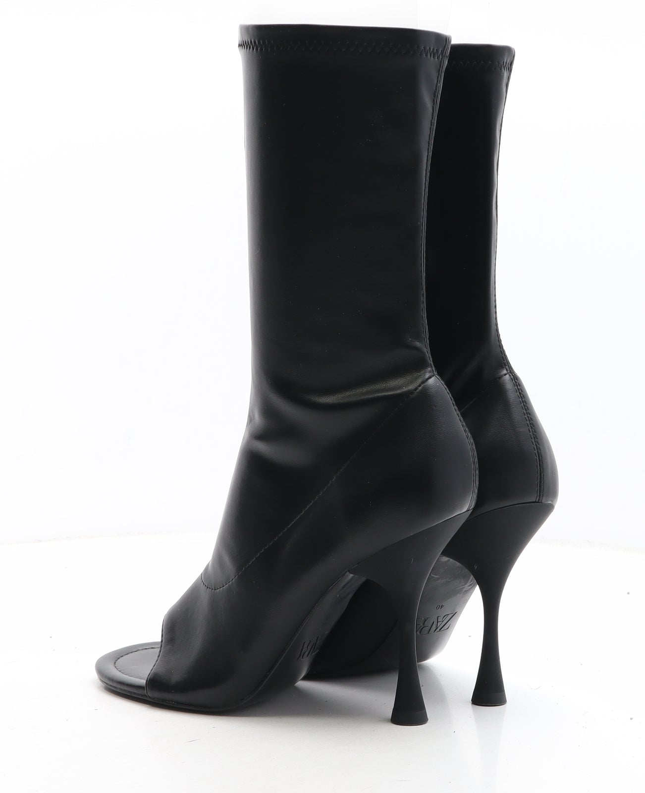 Zara Womens Black Synthetic Sock Boot UK