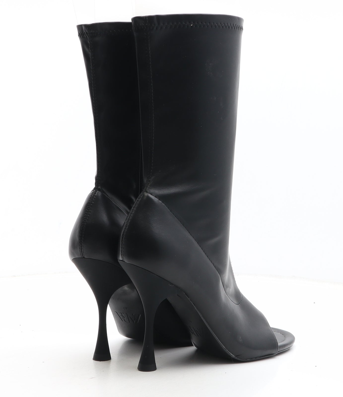 Zara Womens Black Synthetic Sock Boot UK