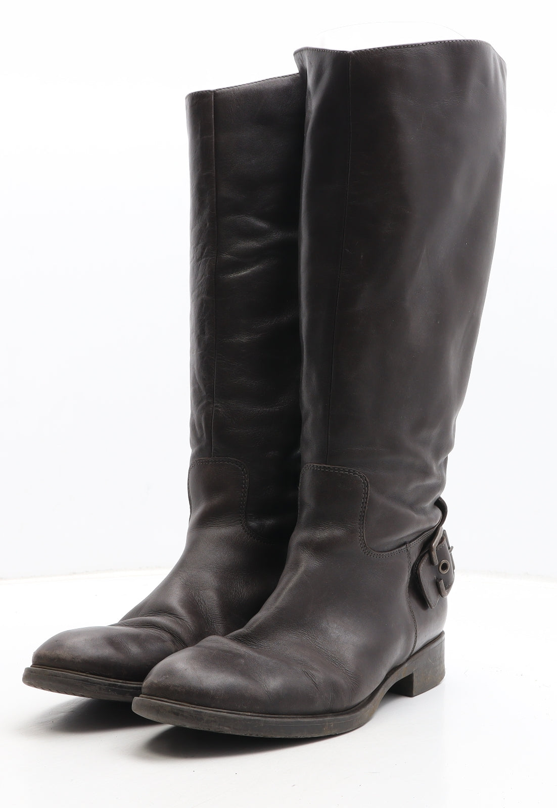 Preworn Womens Brown Synthetic Bootie Boot UK