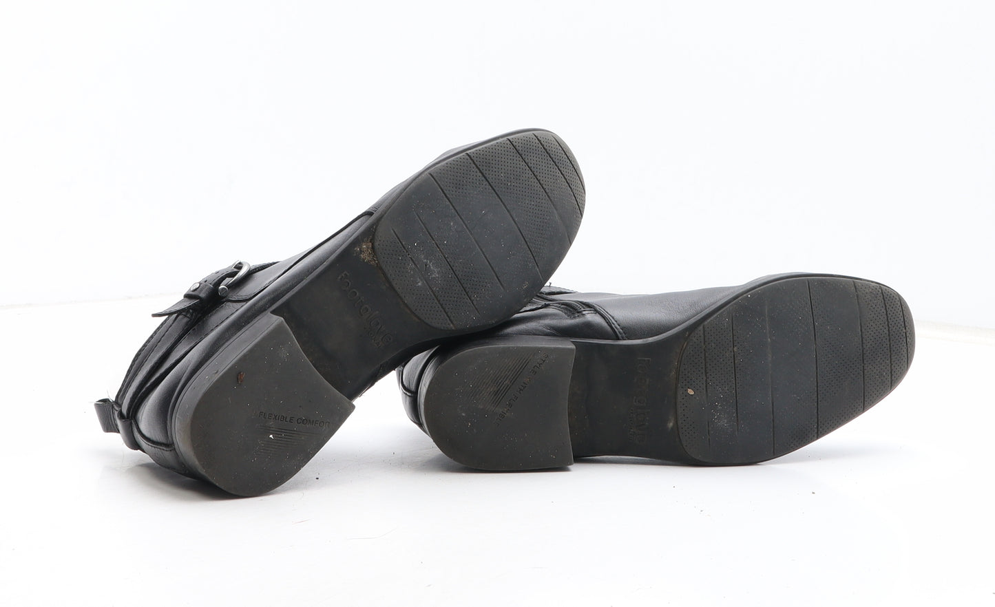 FootGlove Womens Black Synthetic Bootie Boot UK