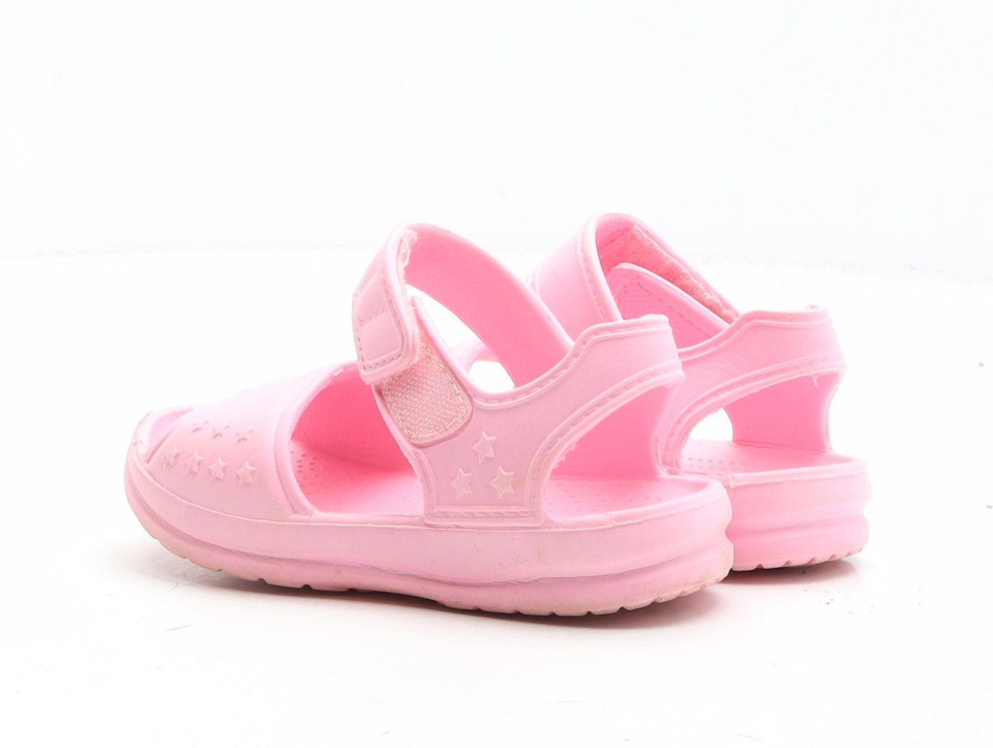 Preworn Girls Pink Synthetic Strappy Sandal UK 10