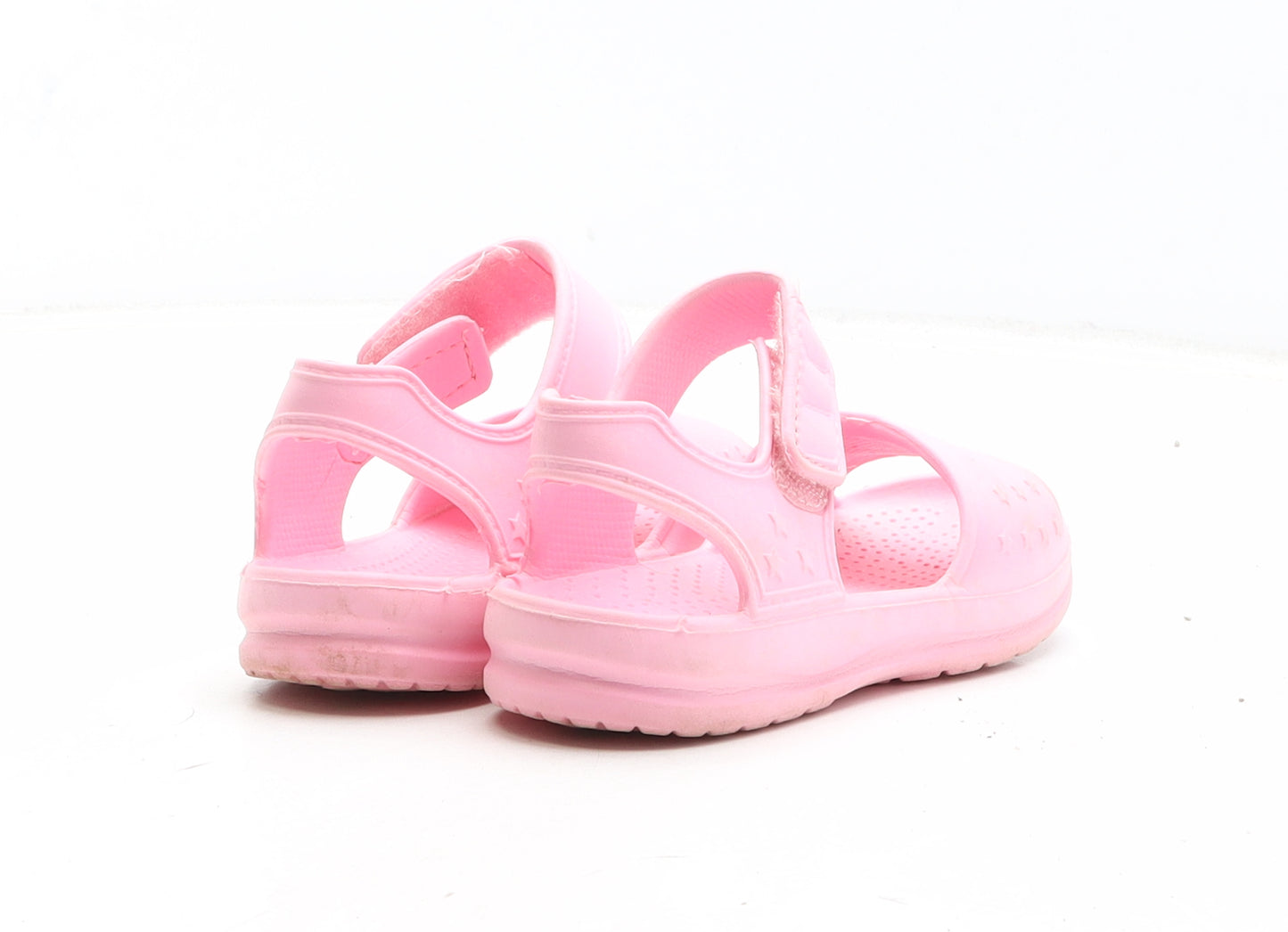 Preworn Girls Pink Synthetic Strappy Sandal UK 10