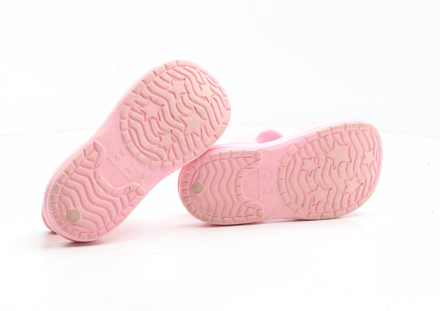 Preworn Girls Pink Synthetic Strappy Sandal UK 10