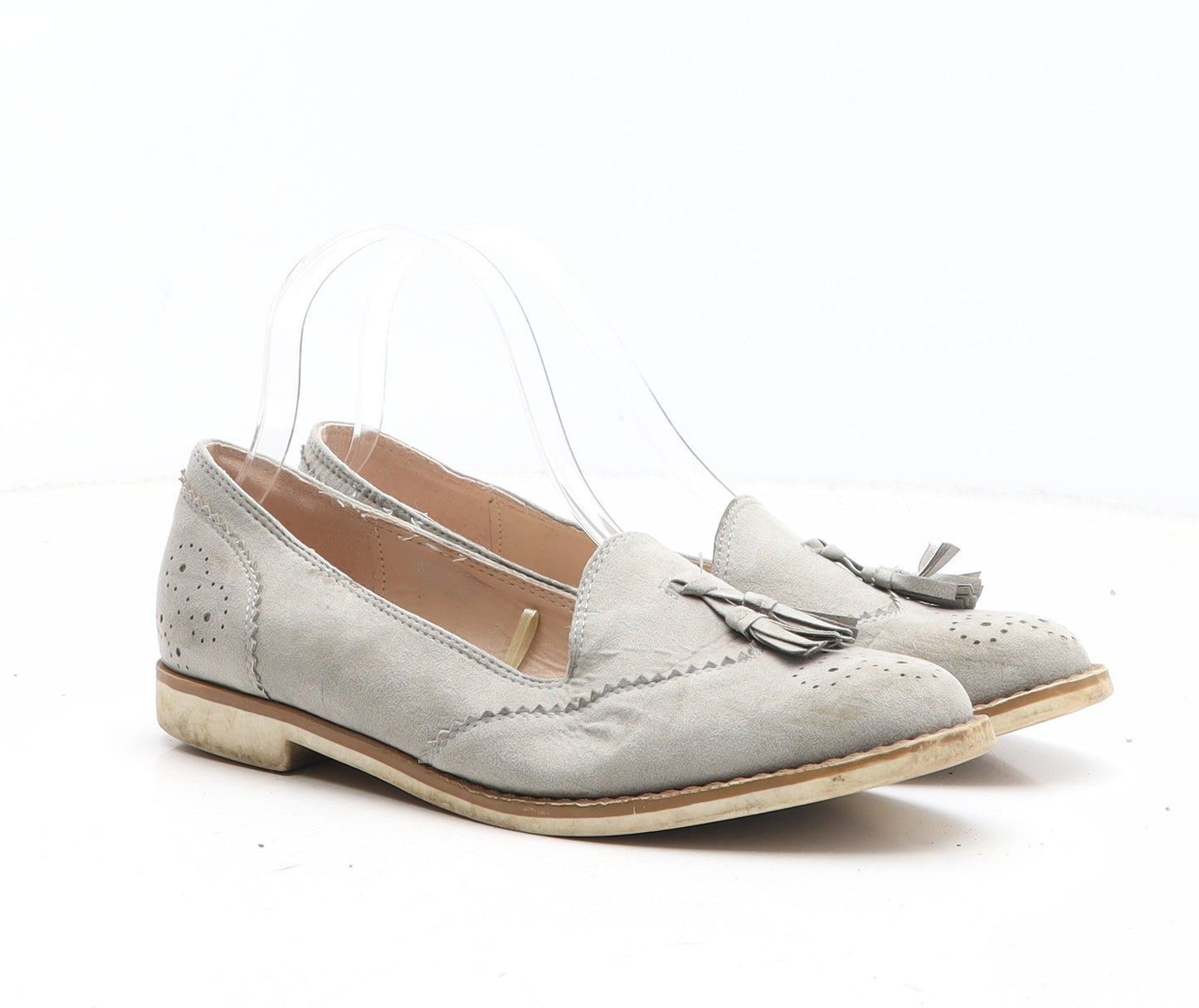 Primark Womens Grey Synthetic Loafer Casual UK