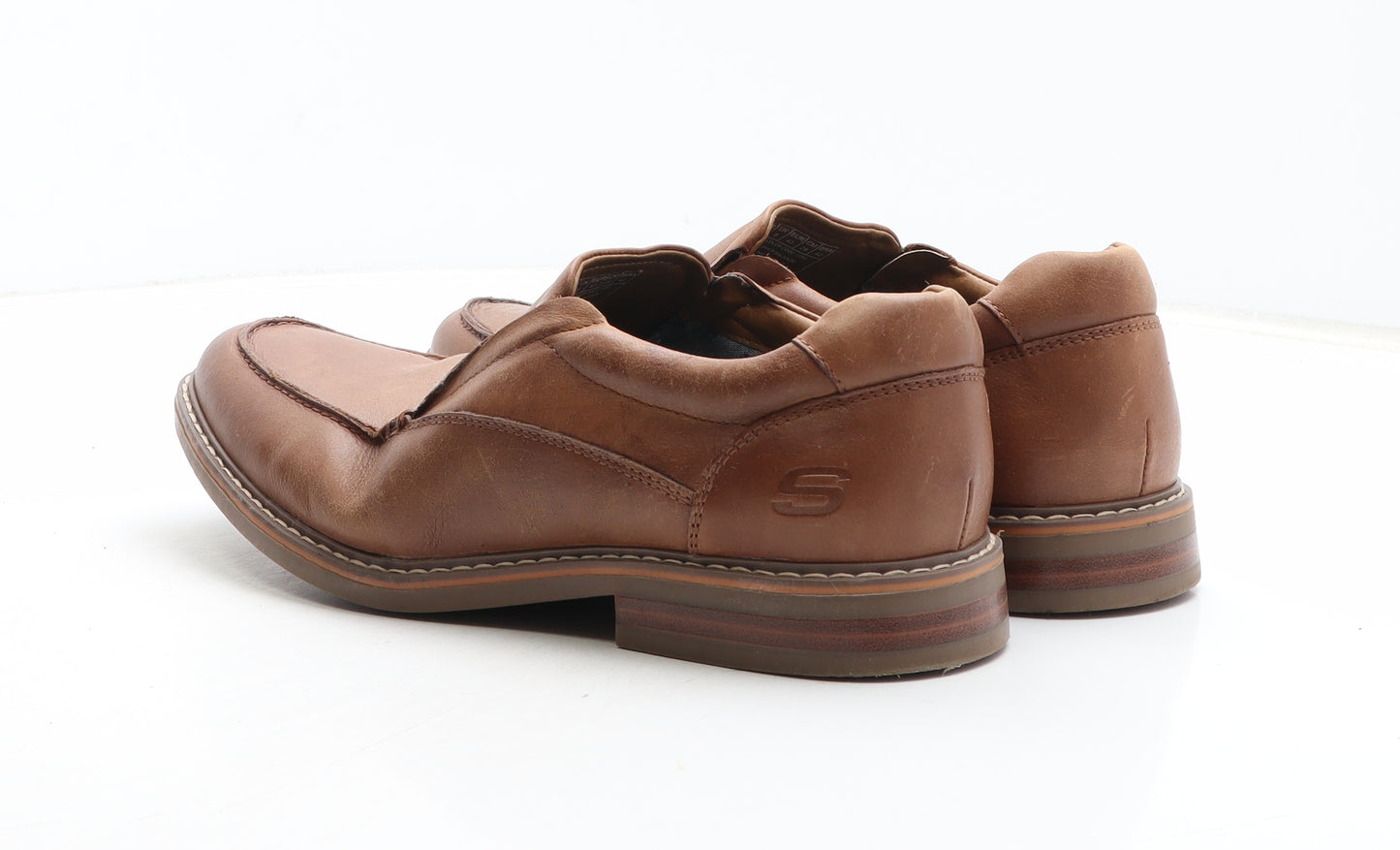 Skechers Mens Brown Synthetic Slip On Casual UK 9