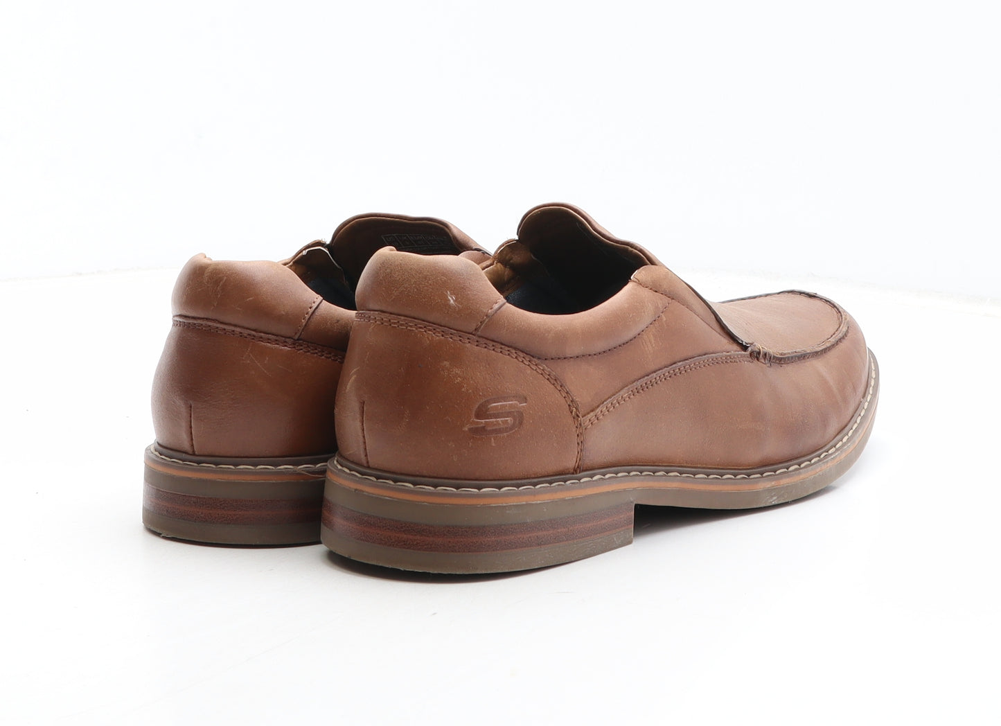 Skechers Mens Brown Synthetic Slip On Casual UK 9