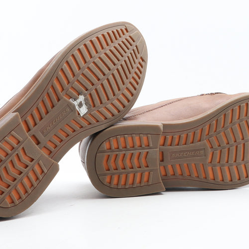 Skechers Mens Brown Synthetic Slip On Casual UK 9