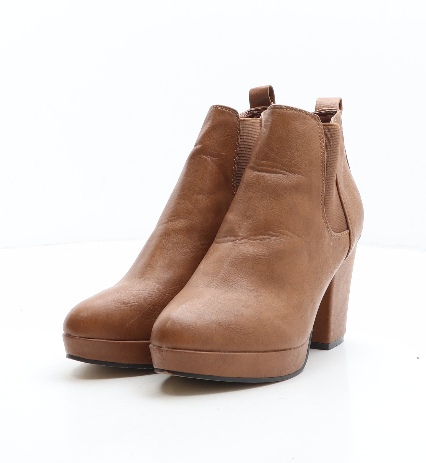 Truffle Womens Brown Synthetic Chelsea Boot UK