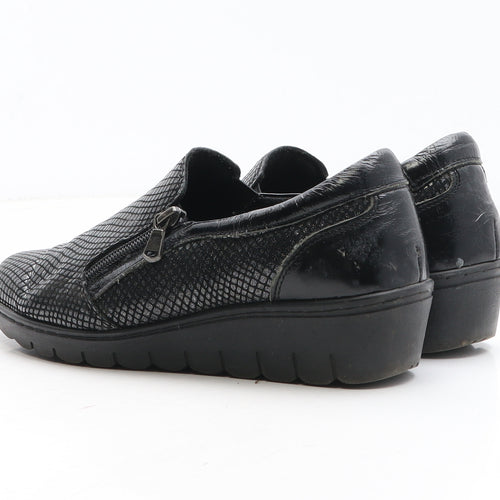 Footsoft Womens Black Synthetic Slip On Casual UK