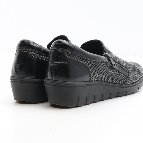 Footsoft Womens Black Synthetic Slip On Casual UK