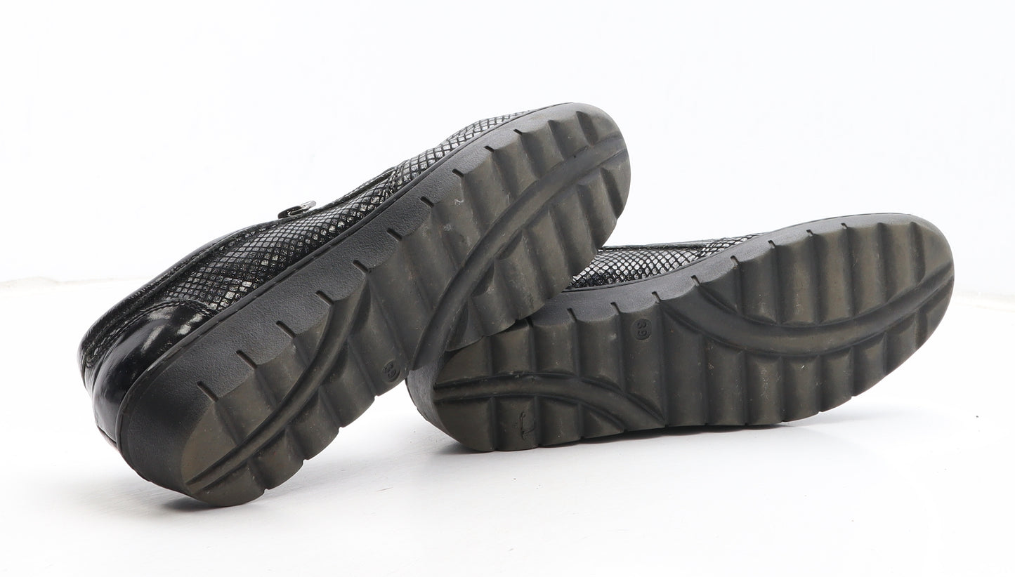 Footsoft Womens Black Synthetic Slip On Casual UK