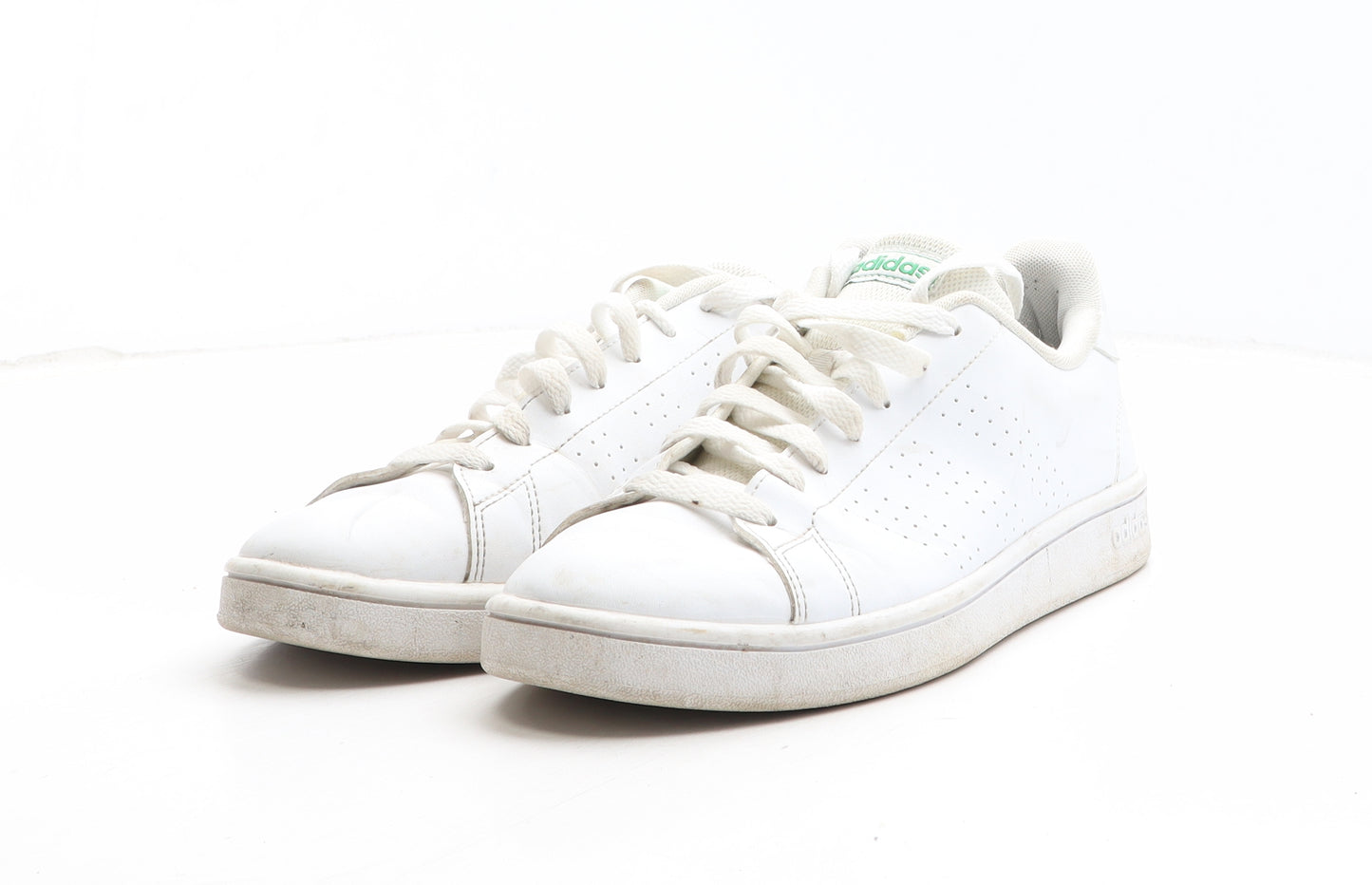 adidas Mens White Synthetic Trainer UK 8