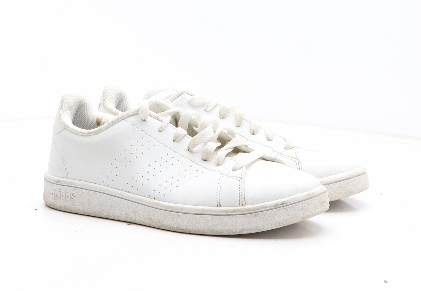 adidas Mens White Synthetic Trainer UK 8