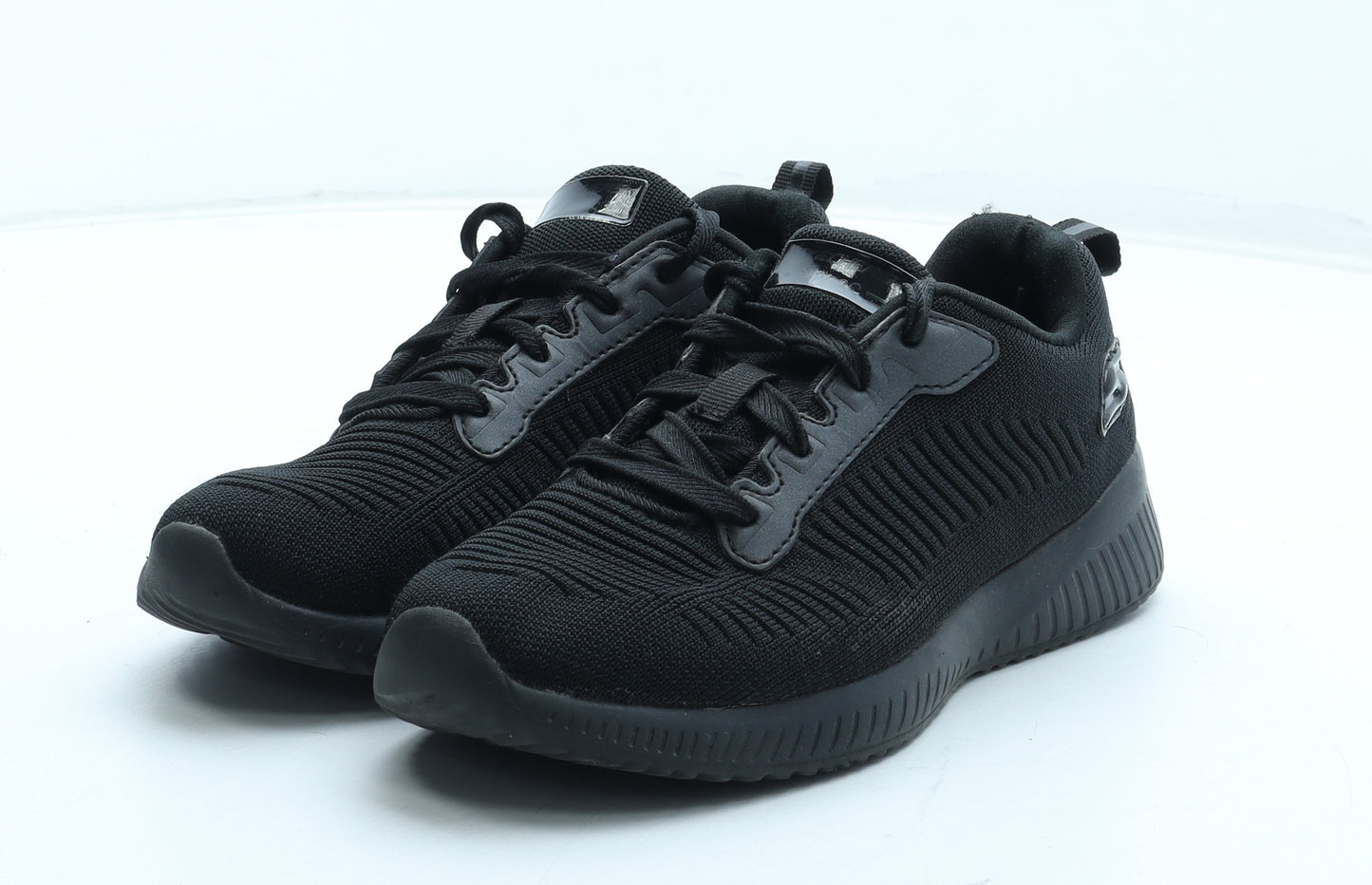 Skechers Boys Black Polyester Trainer UK 1.5