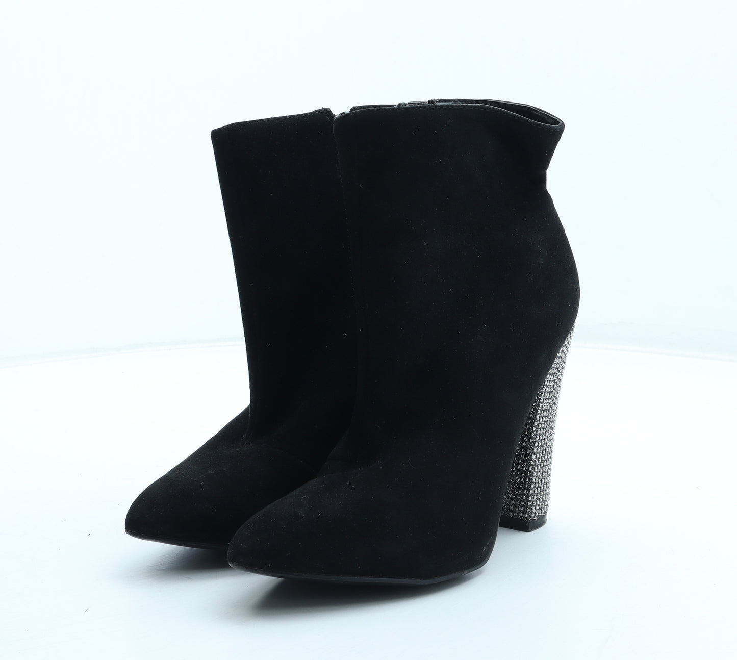 Atmosphere Womens Black Polyurethane Bootie Boot UK