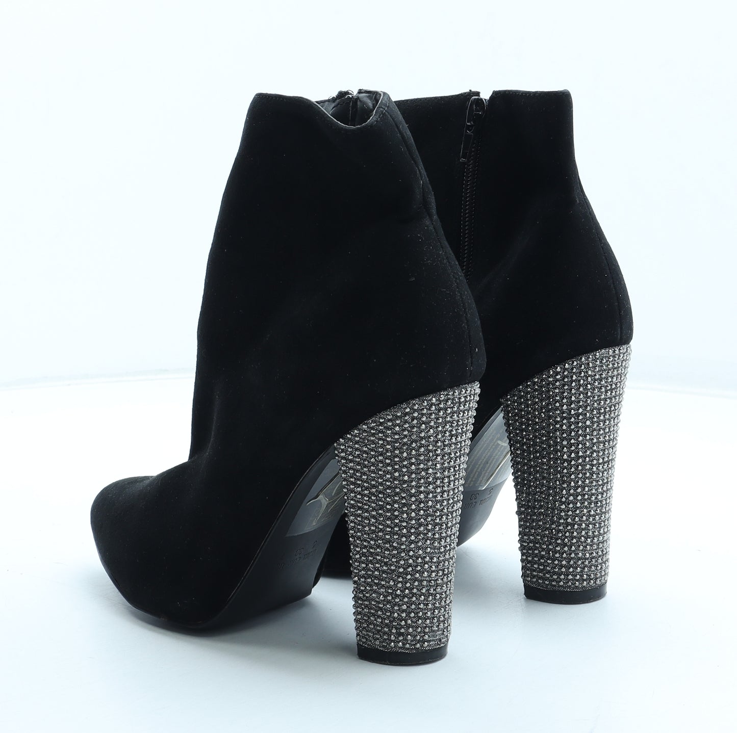 Atmosphere Womens Black Polyurethane Bootie Boot UK