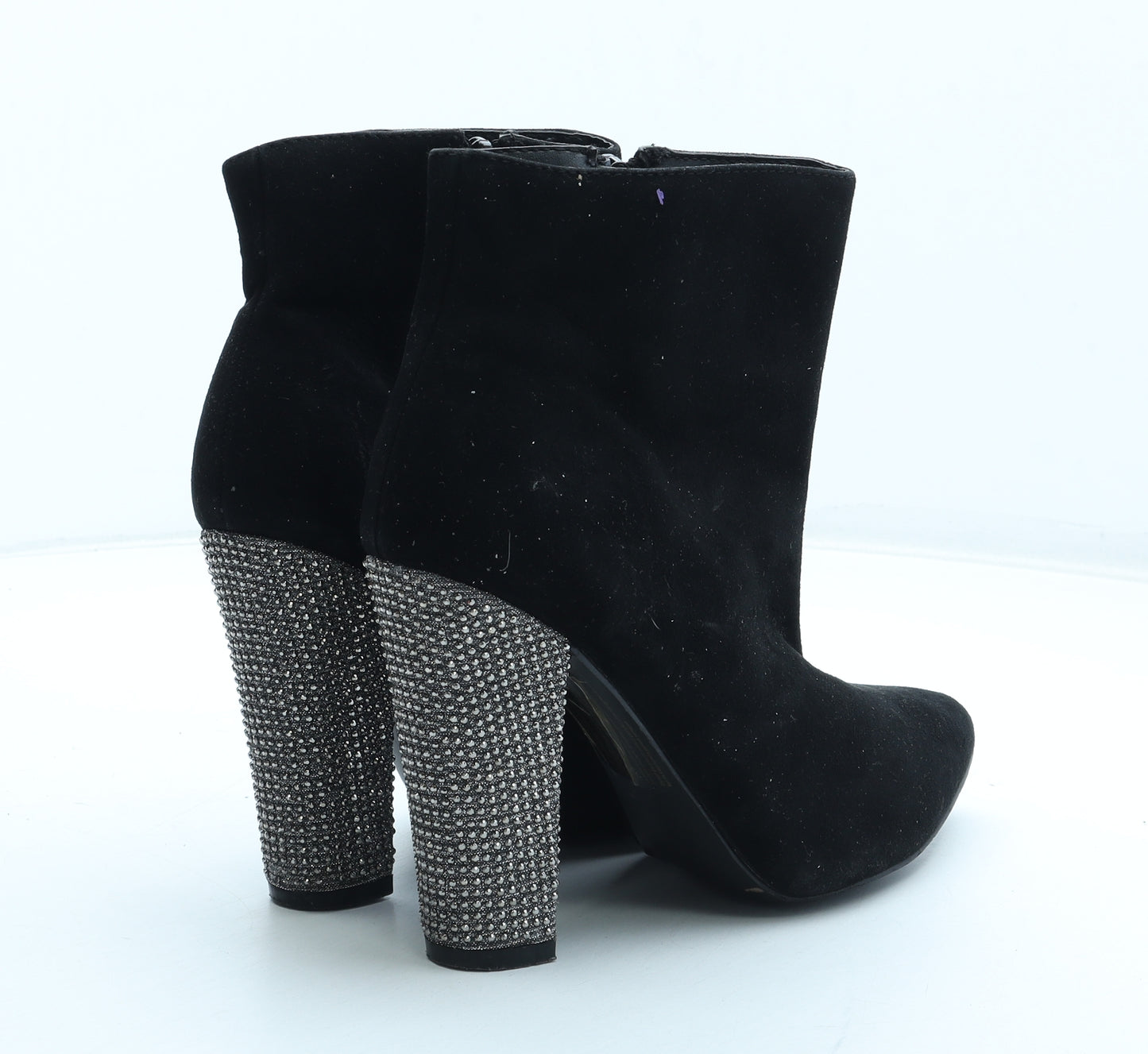Atmosphere Womens Black Polyurethane Bootie Boot UK