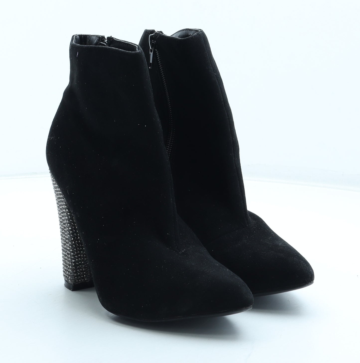 Atmosphere Womens Black Polyurethane Bootie Boot UK