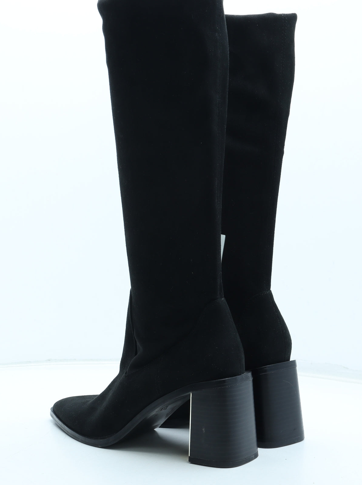Zara Womens Black Polyurethane Sock Boot UK