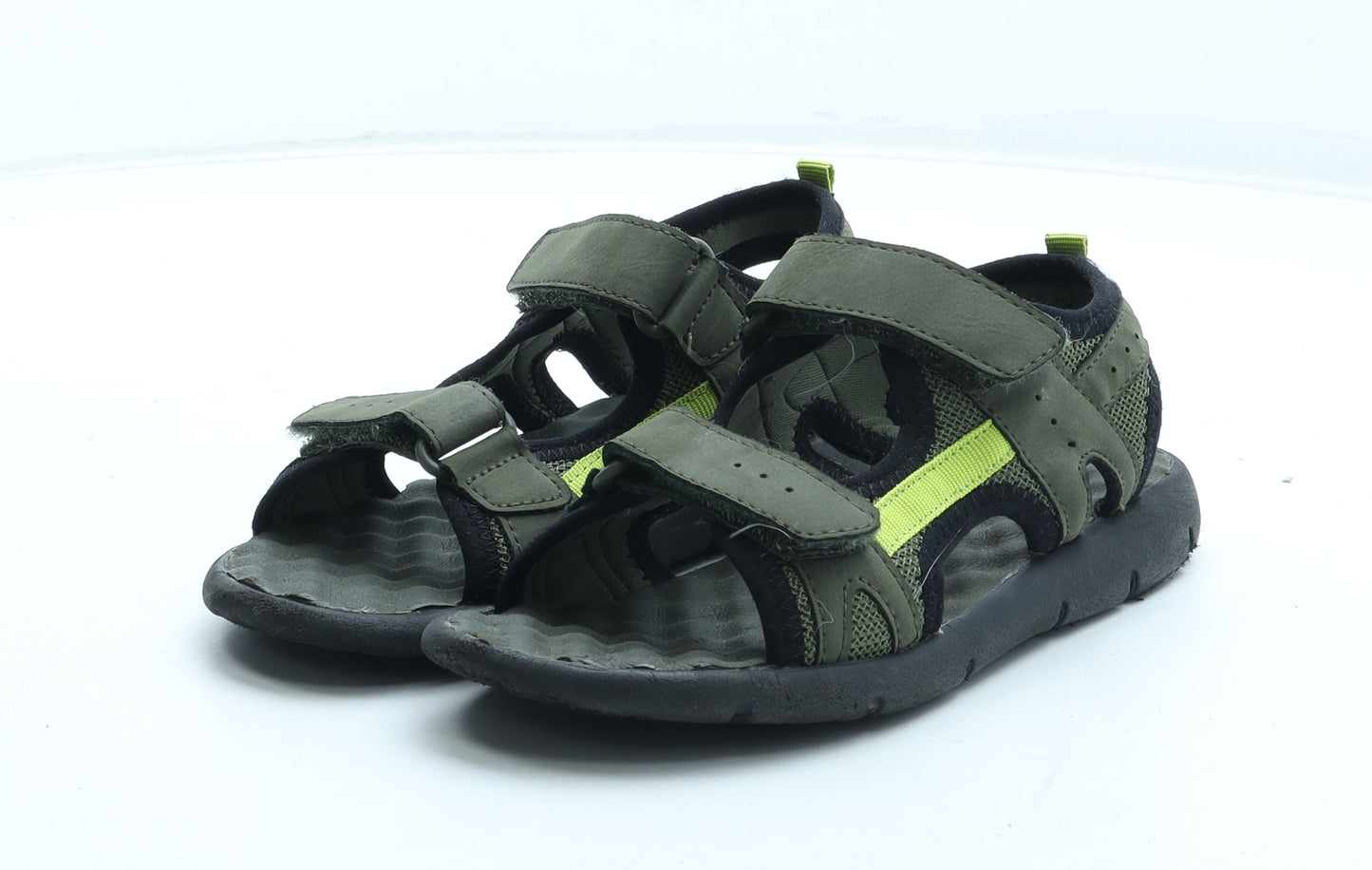 Preworn Boys Green Polyester Fisherman Sandal UK 13 32
