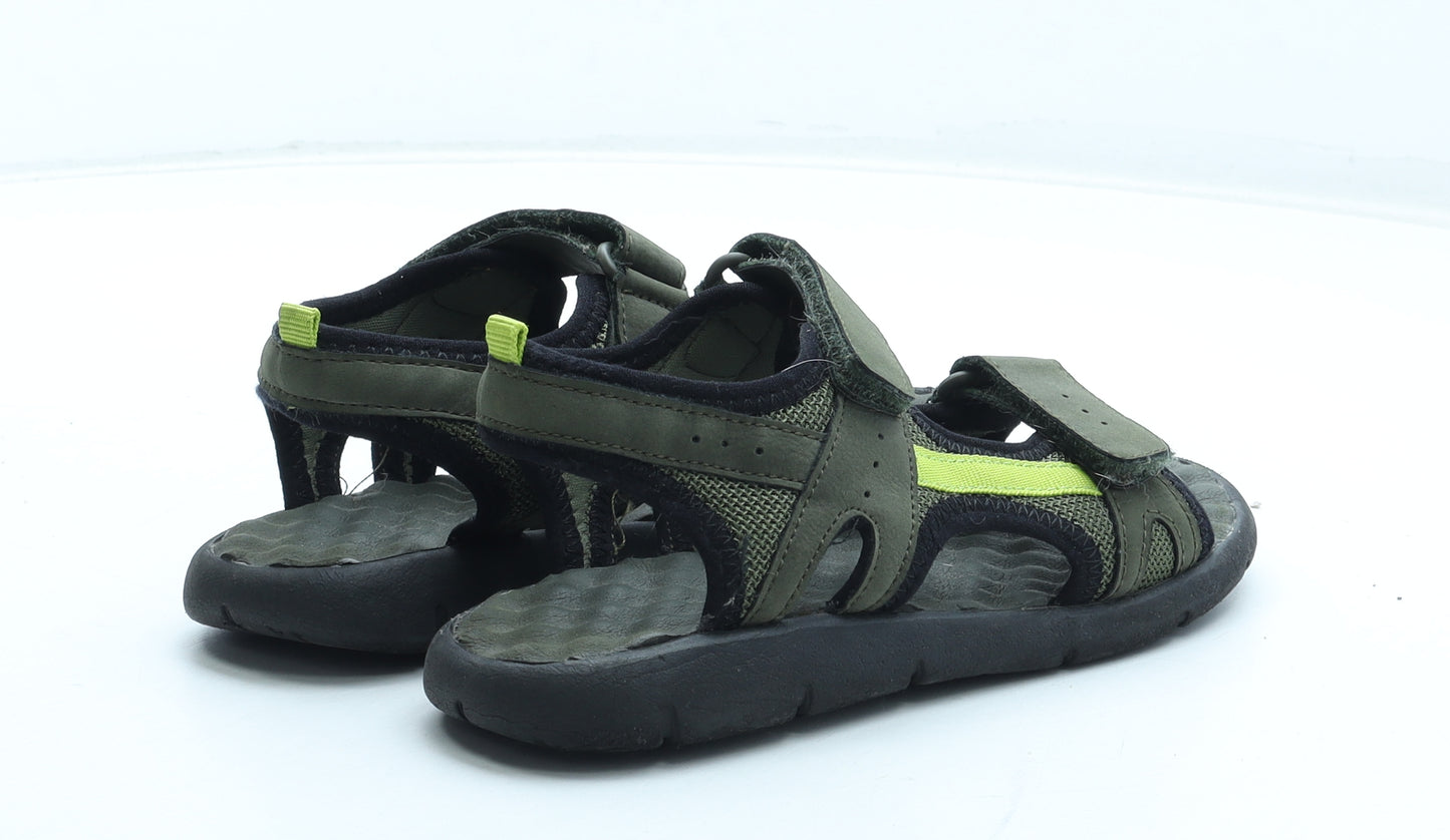 Preworn Boys Green Polyester Fisherman Sandal UK 13 32