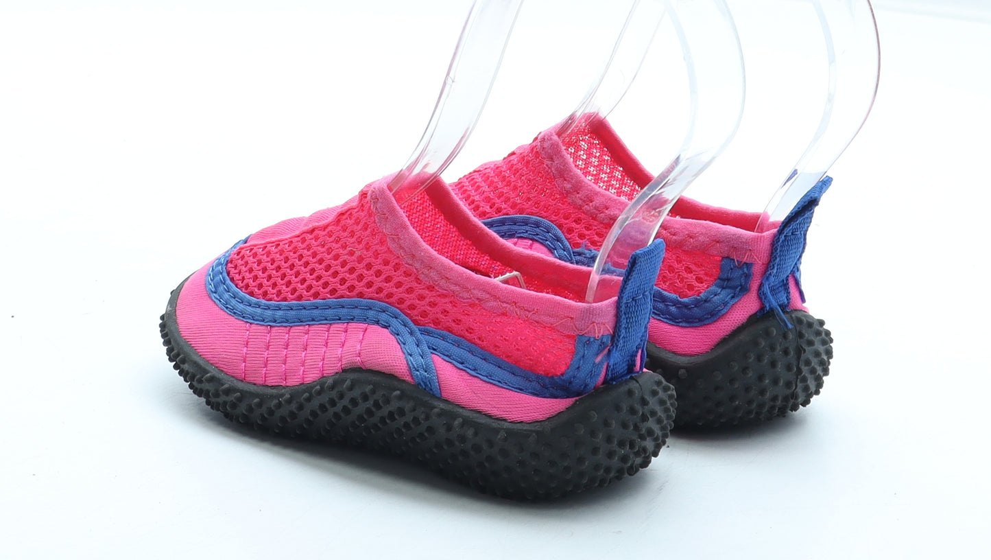 Mountain Warehouse Girls Pink Colourblock Polyester Slip On Casual UK 7 24 - Aqua Shoes