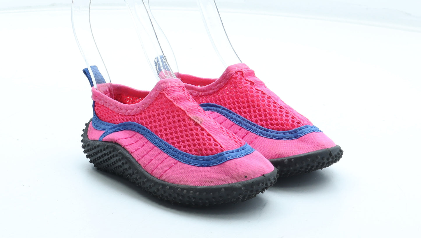 Mountain Warehouse Girls Pink Colourblock Polyester Slip On Casual UK 7 24 - Aqua Shoes