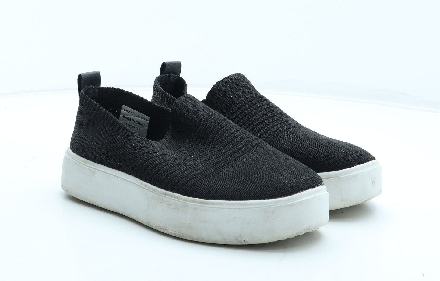 Preworn Womens Black Polyester Trainer UK - Estimated UK Size 5.5