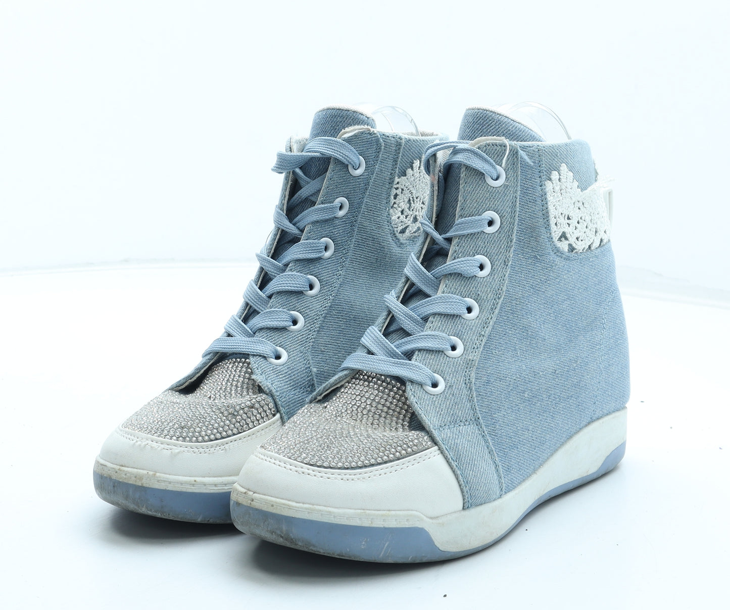 Kelsi Womens Blue Polyester Trainer UK