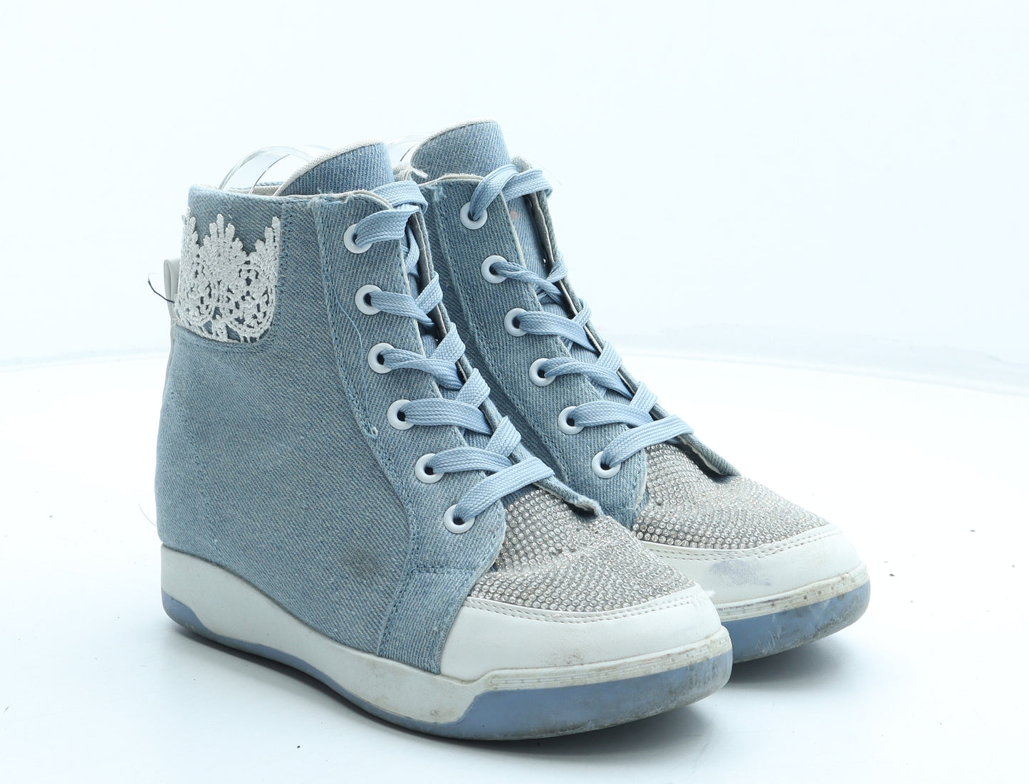 Kelsi Womens Blue Polyester Trainer UK