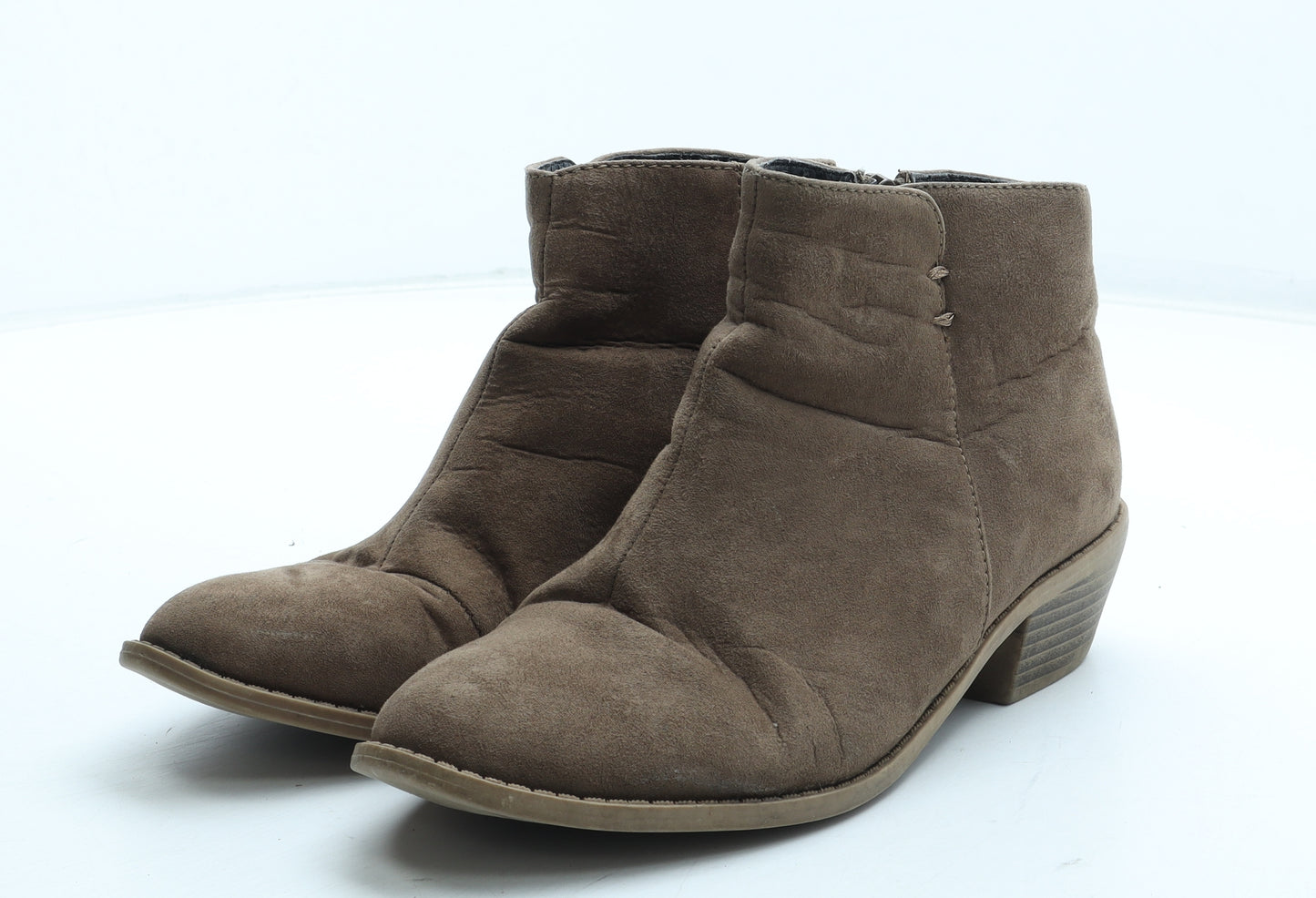 Dorothy Perkins Womens Brown Polyurethane Bootie Boot UK