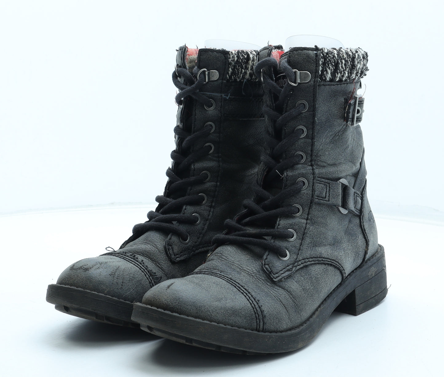 Rocket Dog Womens Grey Polyurethane Biker Boot UK