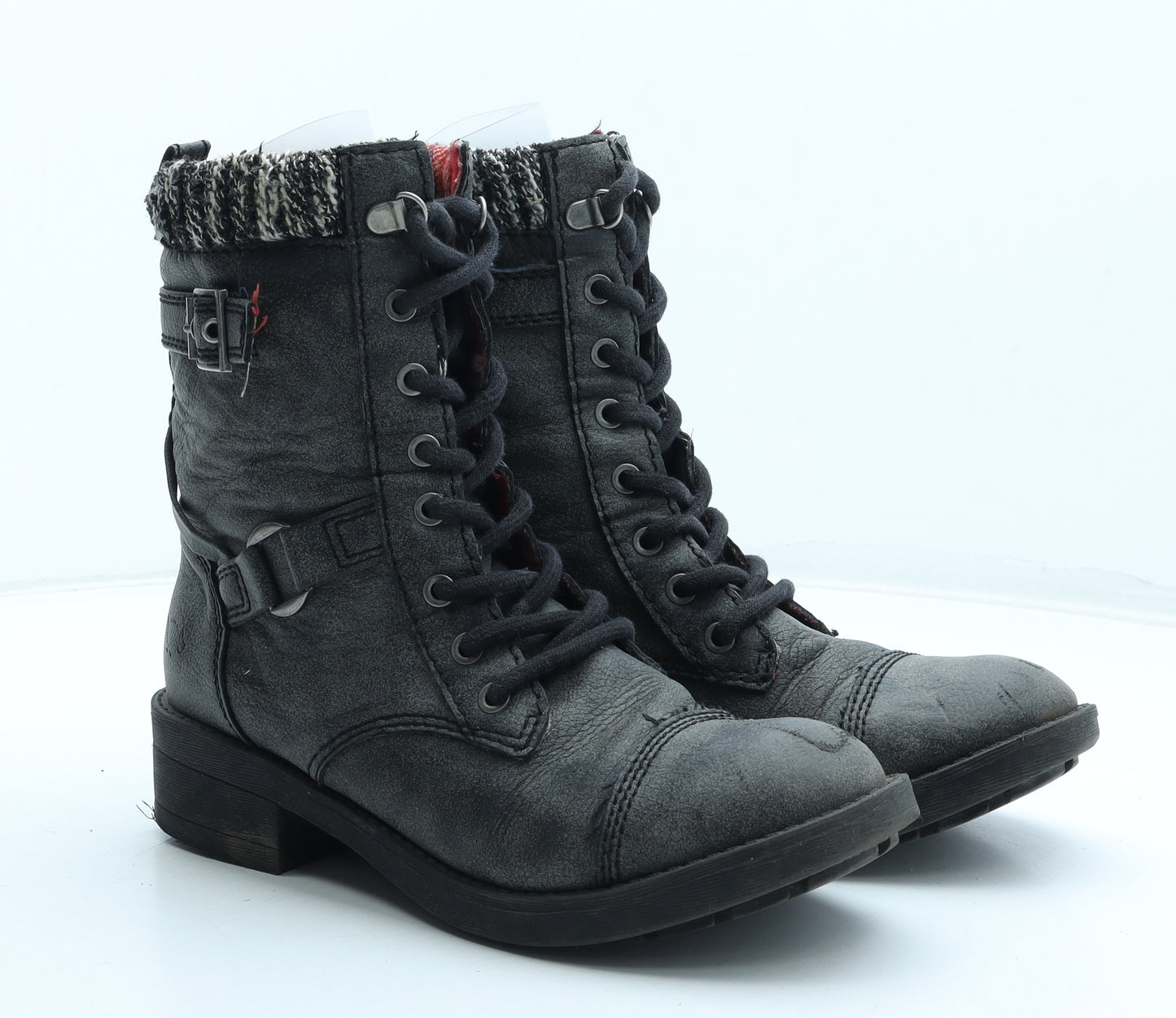Rocket Dog Womens Grey Polyurethane Biker Boot UK