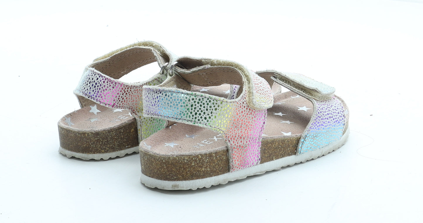 NEXT Girls Multicoloured Geometric Polyurethane Strappy Sandal UK 8 25