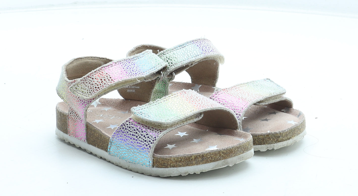 NEXT Girls Multicoloured Geometric Polyurethane Strappy Sandal UK 8 25
