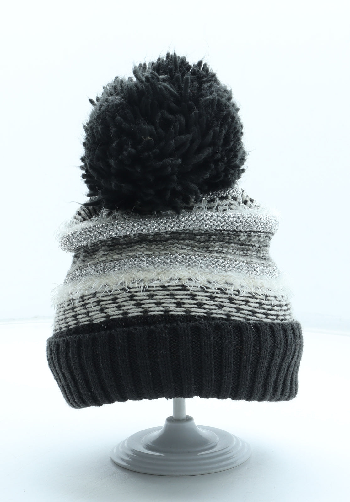 Atmosphere Mens Multicoloured Geometric Acrylic Winter Hat One Size