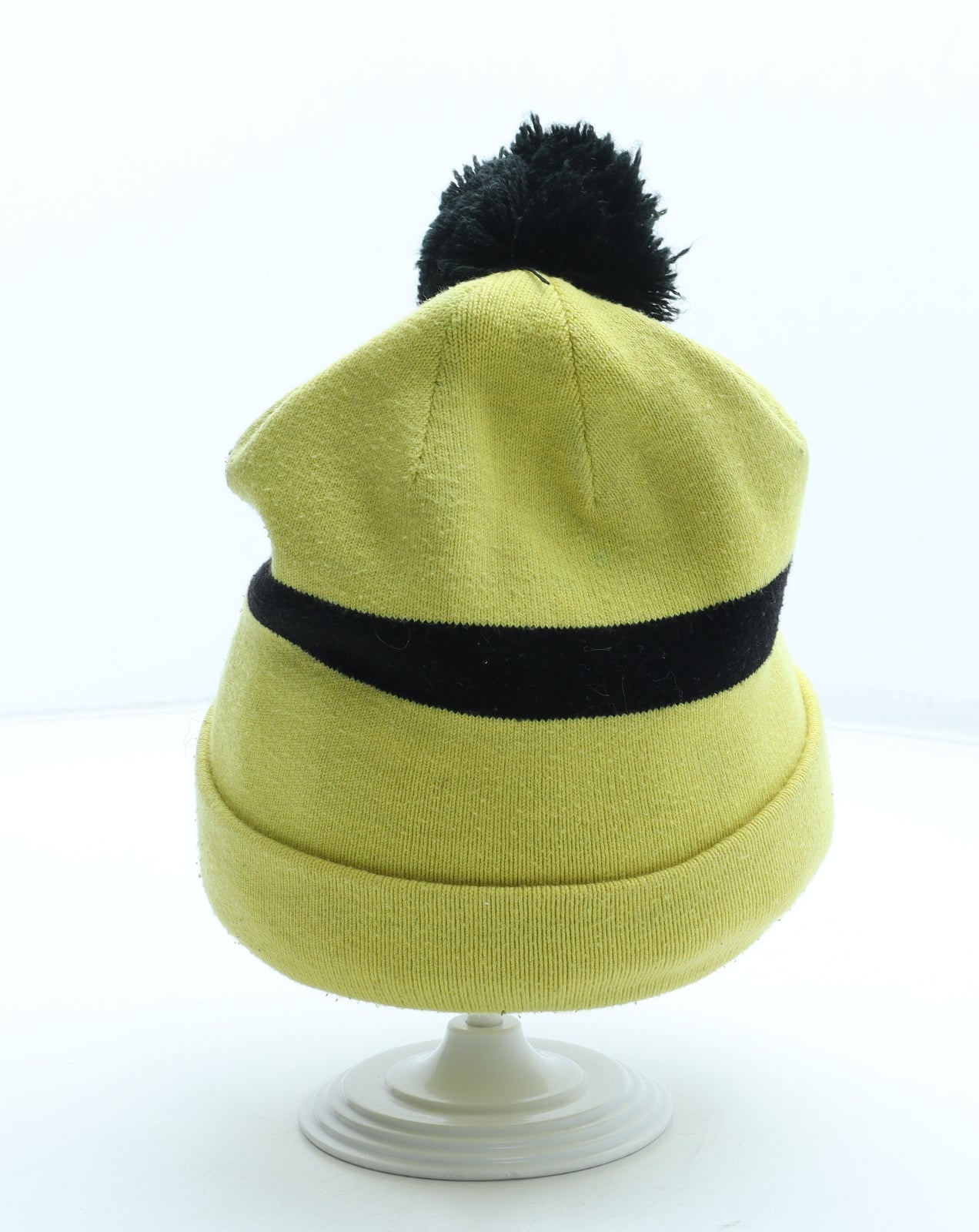 H&M Boys Yellow Acrylic Bobble Hat Size S - Minions Size 4-8 Years