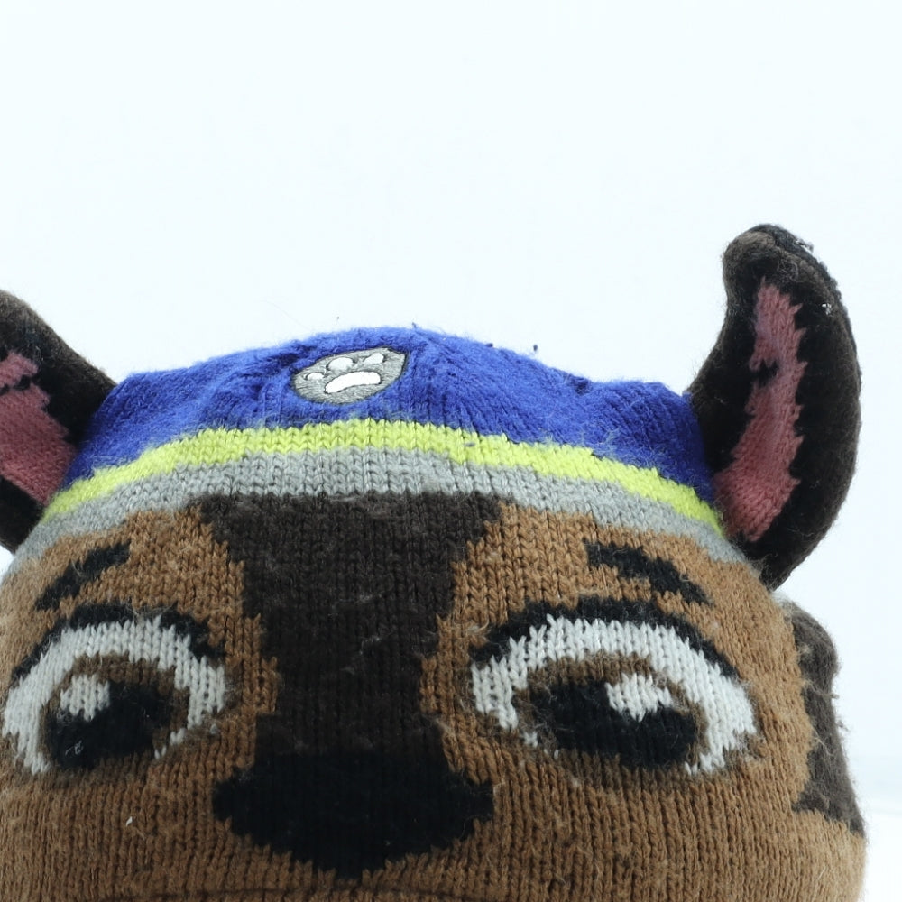 George Boys Multicoloured Geometric Acrylic Beanie Size S - Paw Patrol Size 1-3 years