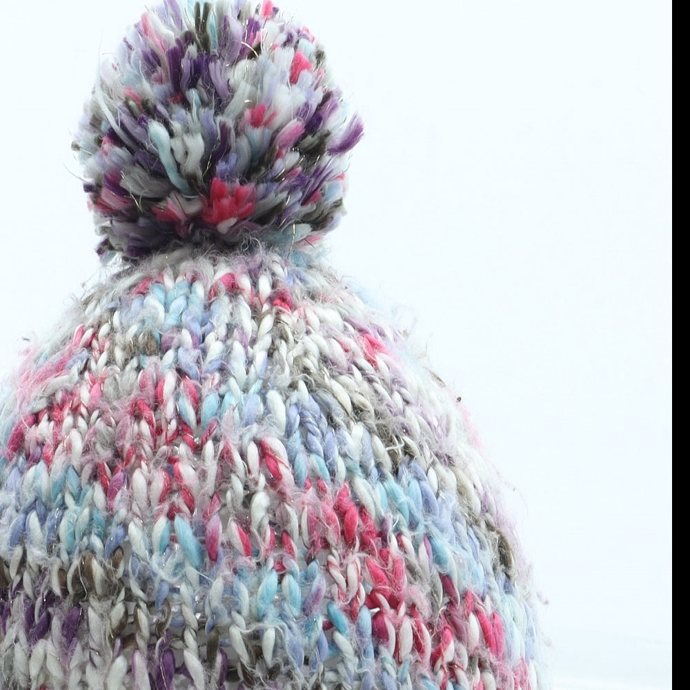 Preworn Womens Multicoloured Acrylic Bobble Hat One Size
