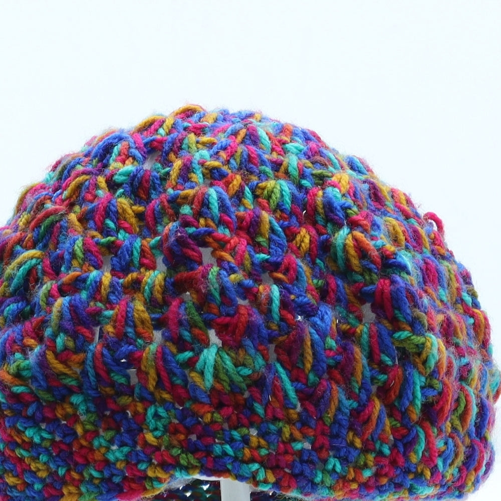 Preworn Womens Multicoloured Acrylic Beanie One Size