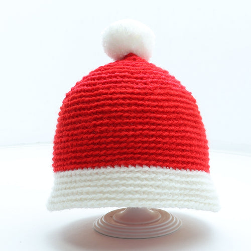 Preworn Mens Red Acrylic Winter Hat One Size - Father Christmas Hat