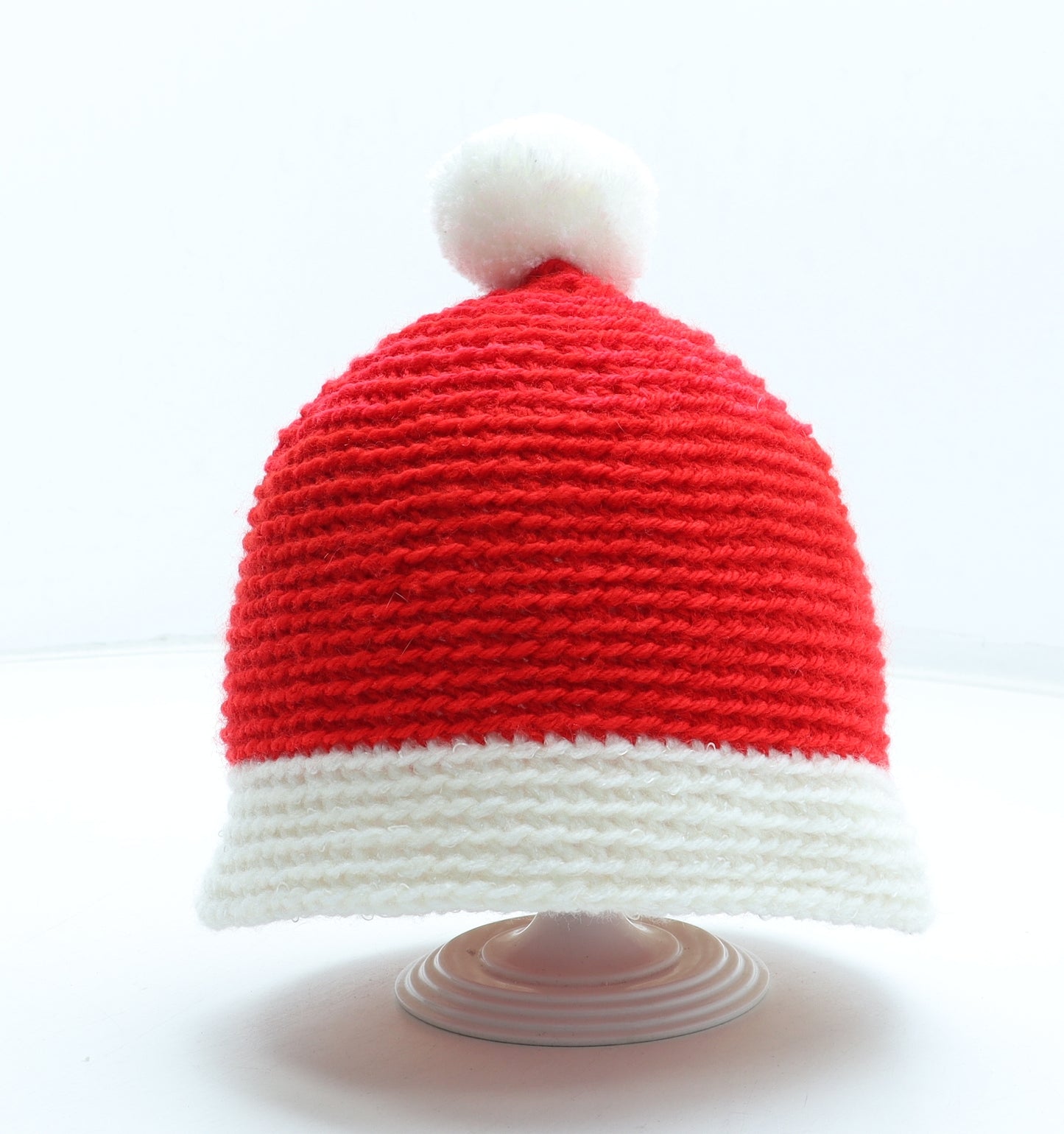 Preworn Mens Red Acrylic Winter Hat One Size - Father Christmas Hat
